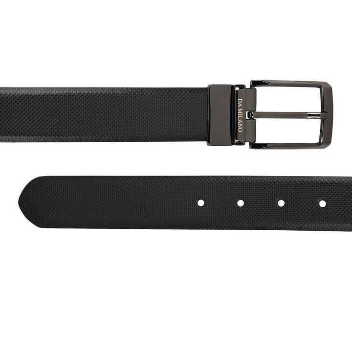 Formal Embossed Leather Mens Belt-Black & Brown
