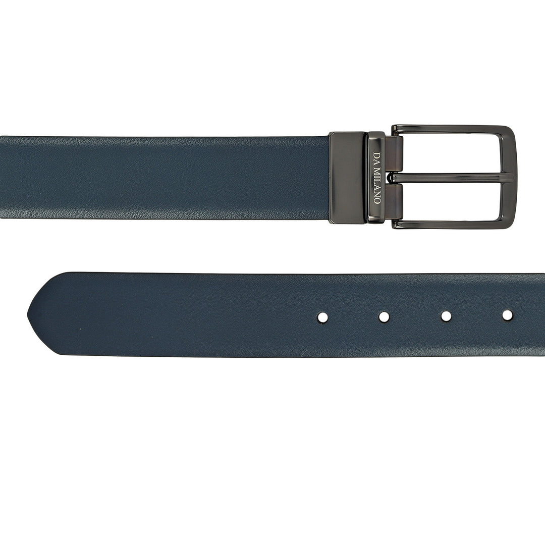 Formal Plain Leather Mens Belt-Navy & Black