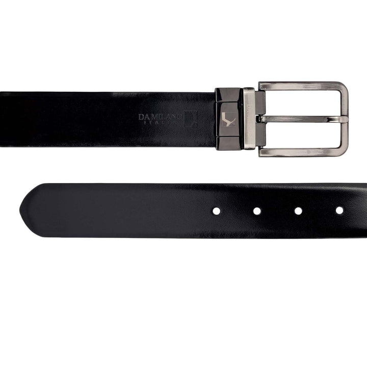 Formal Plain Leather Mens Belt-Cognac & Black