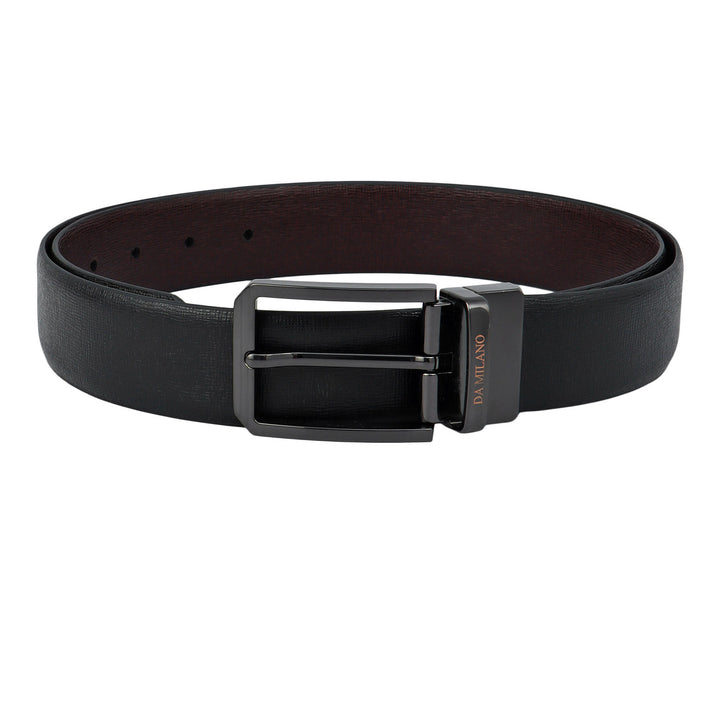 Formal Matrix Leather Reversible Mens Belt - Black & Brown