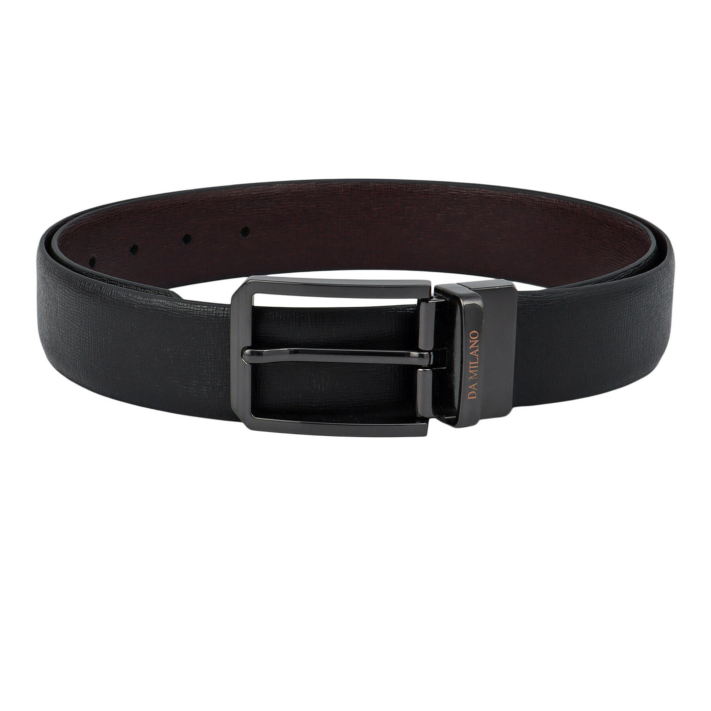 Formal Matrix Leather Reversible Mens Belt - Black & Brown