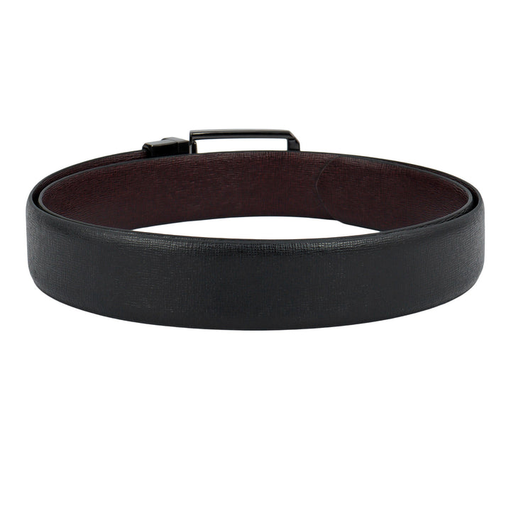 Formal Matrix Leather Reversible Mens Belt - Black & Brown