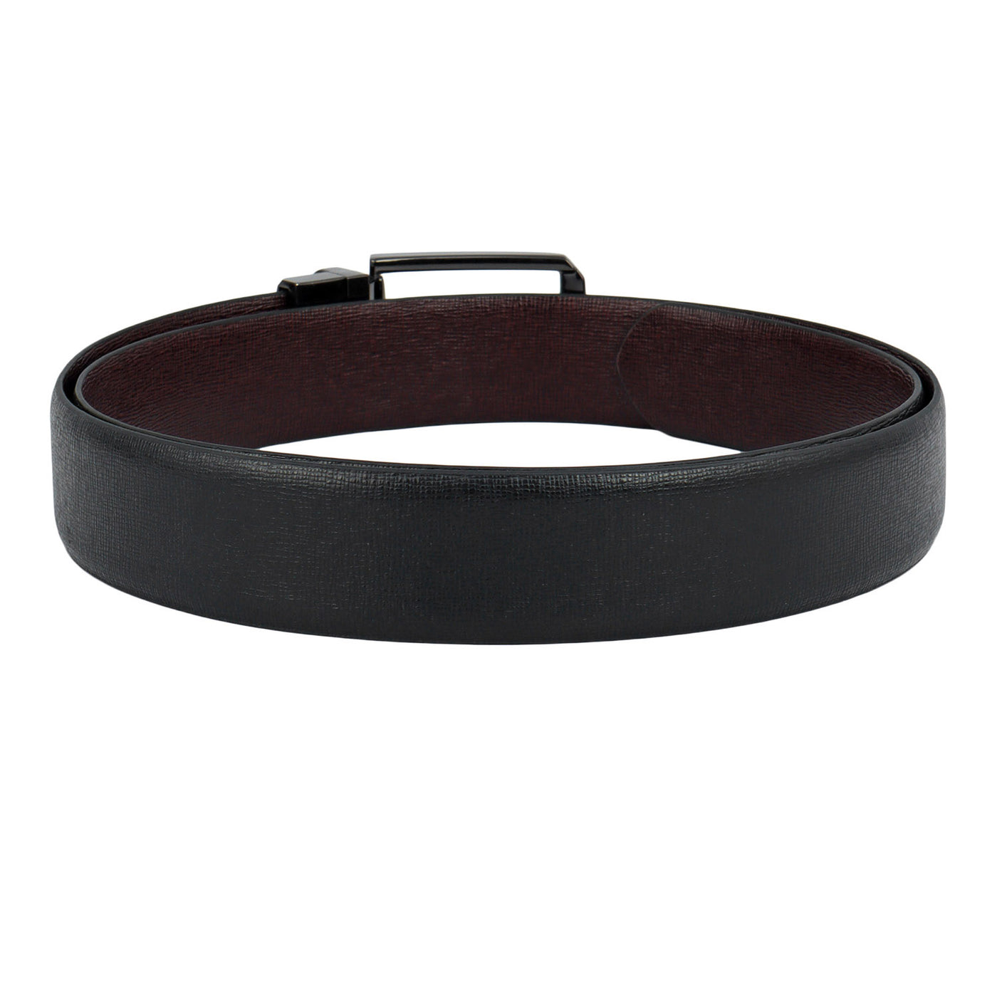 Formal Matrix Leather Reversible Mens Belt - Black & Brown