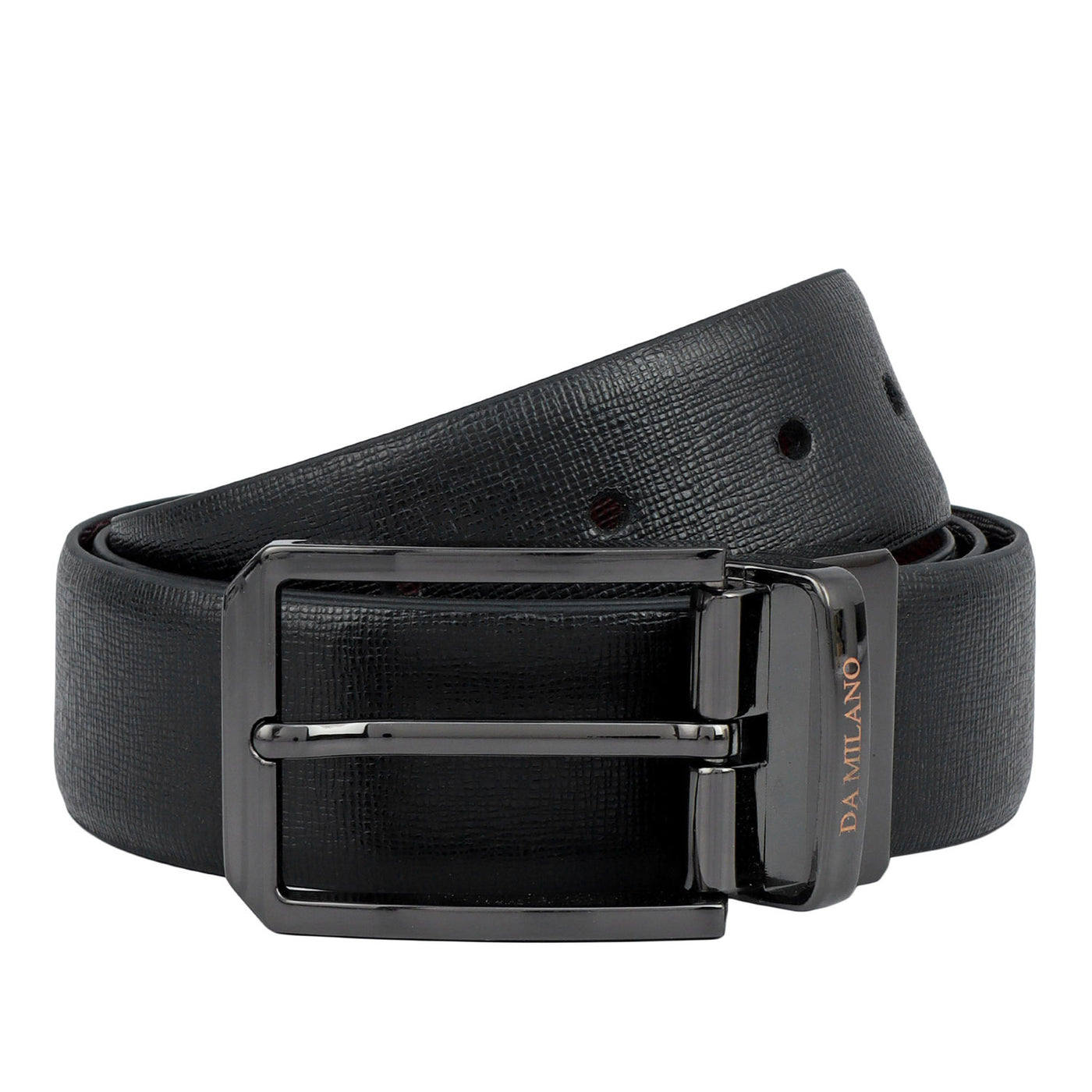 Formal Matrix Leather Reversible Mens Belt - Black & Brown