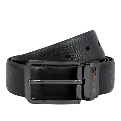 Formal Matrix Leather Reversible Mens Belt - Black & Brown