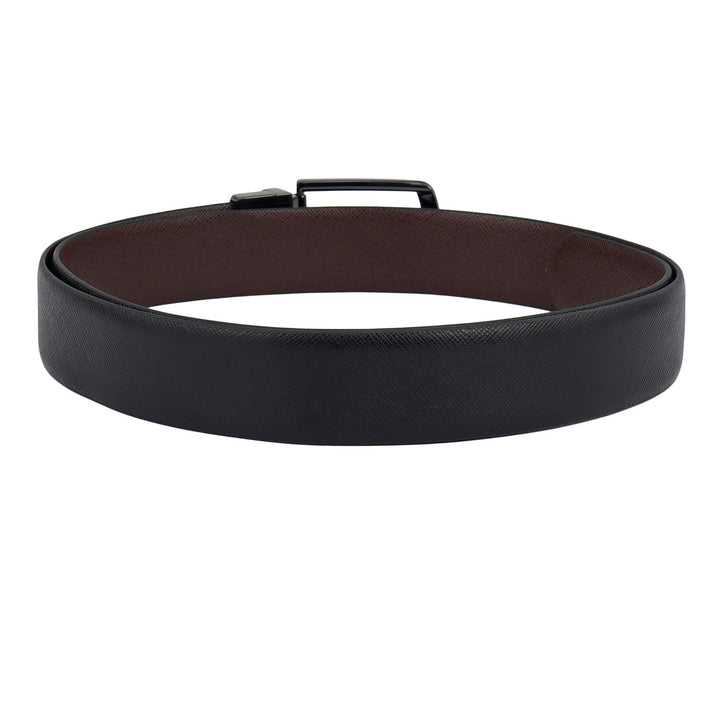 Formal Saffiano Leather Reversible Mens Belt - Black & Brown