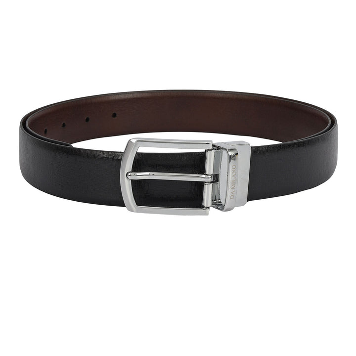 Formal Aztec Leather Mens Belt-Black & Brown