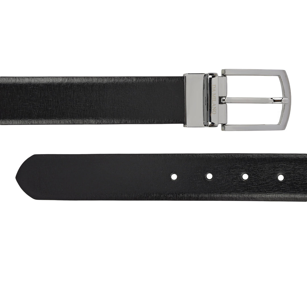Formal Aztec Leather Reversible Mens Belt - Black & Brown