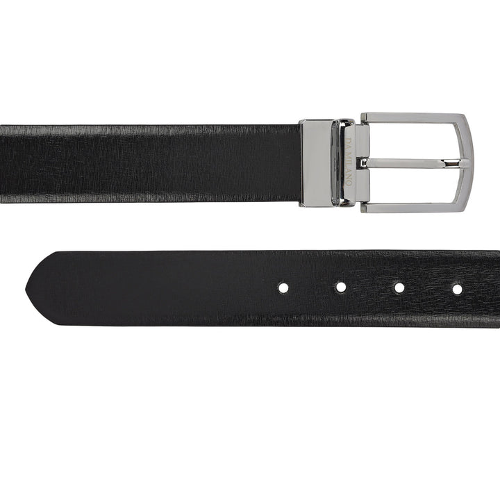 Formal Aztec Leather Reversible Mens Belt - Black & Brown