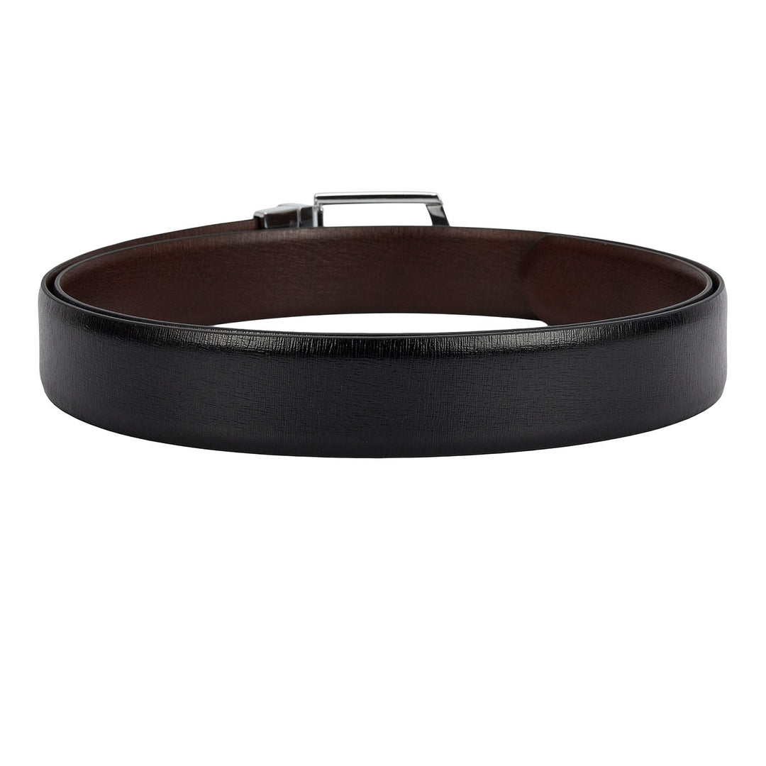 Formal Aztec Leather Mens Belt-Black & Brown