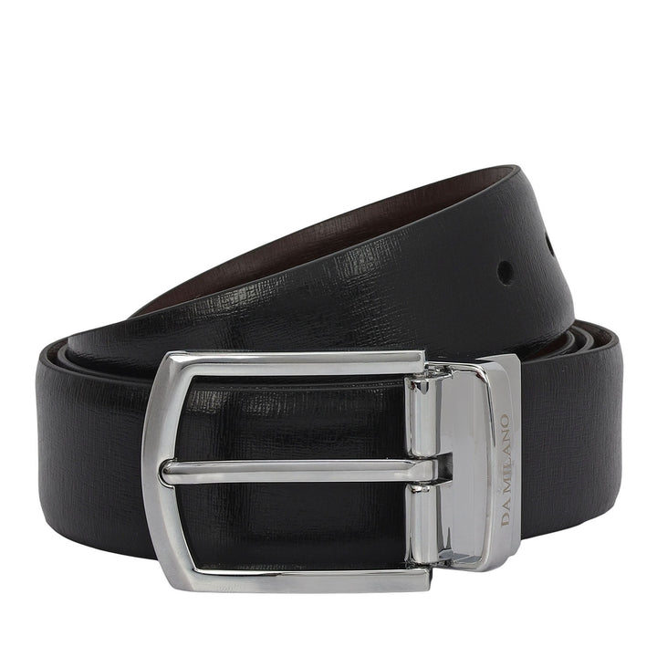 Formal Aztec Leather Mens Belt-Black & Brown