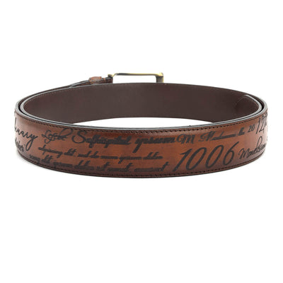 Casual Signato Leather Mens Belt - Cognac