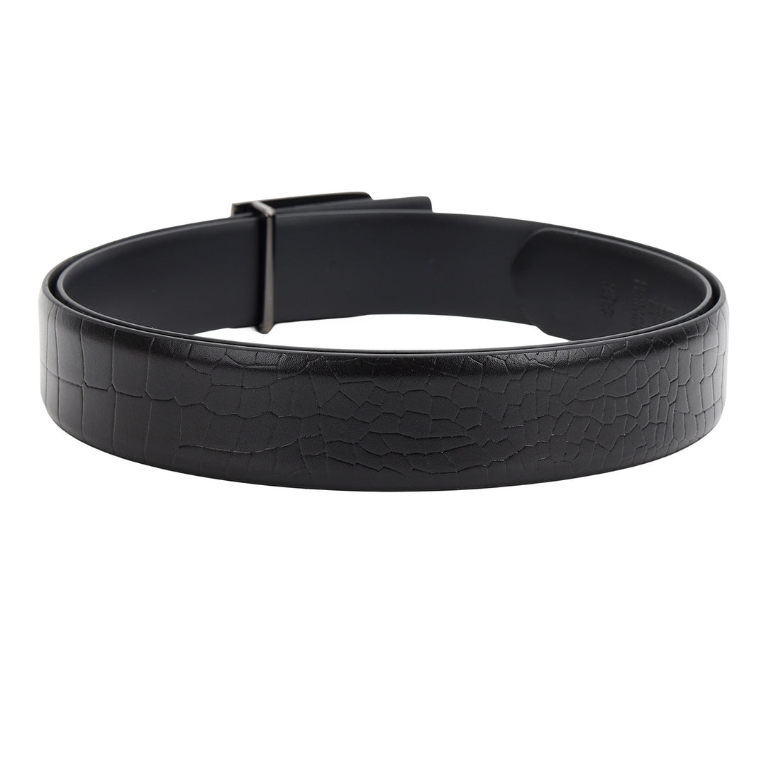 Formal Croco Leather Mens Belt-BLACK