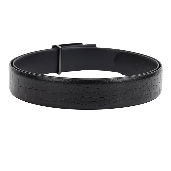 Formal Croco Leather Mens Belt-BLACK