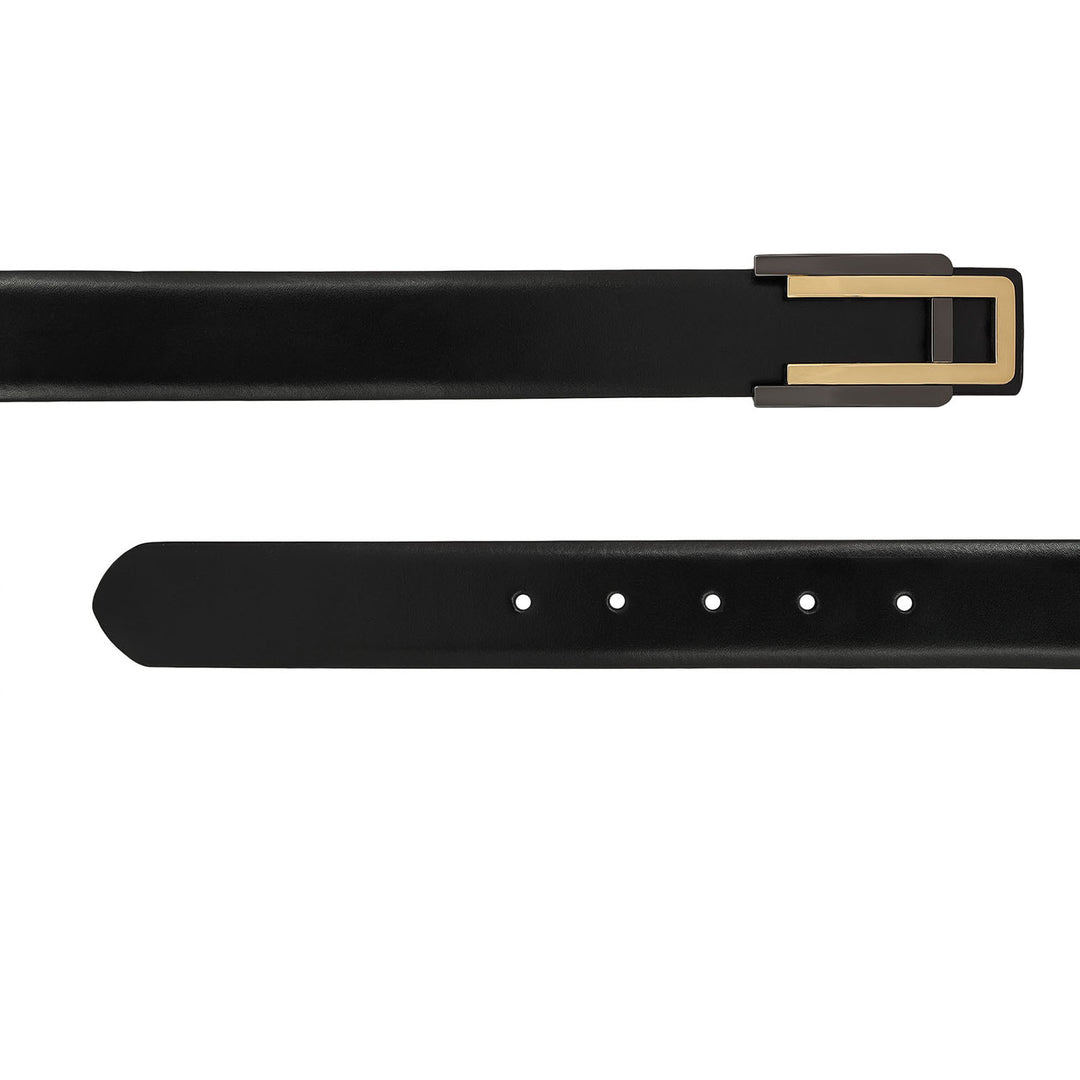 Formal Plain Leather Mens Belt - Black