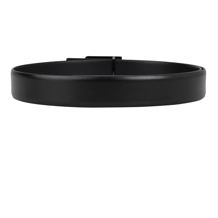 Formal Plain Leather Mens Belt - Black