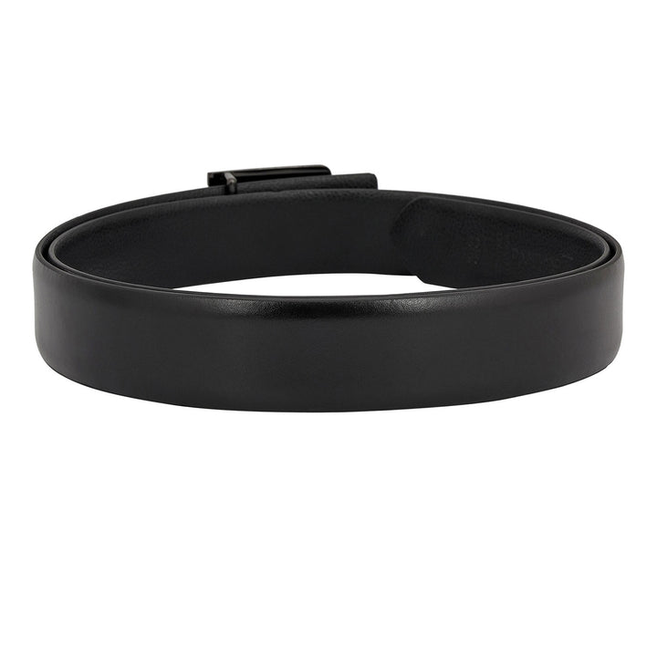 Formal Plain Leather Mens Belt - Black