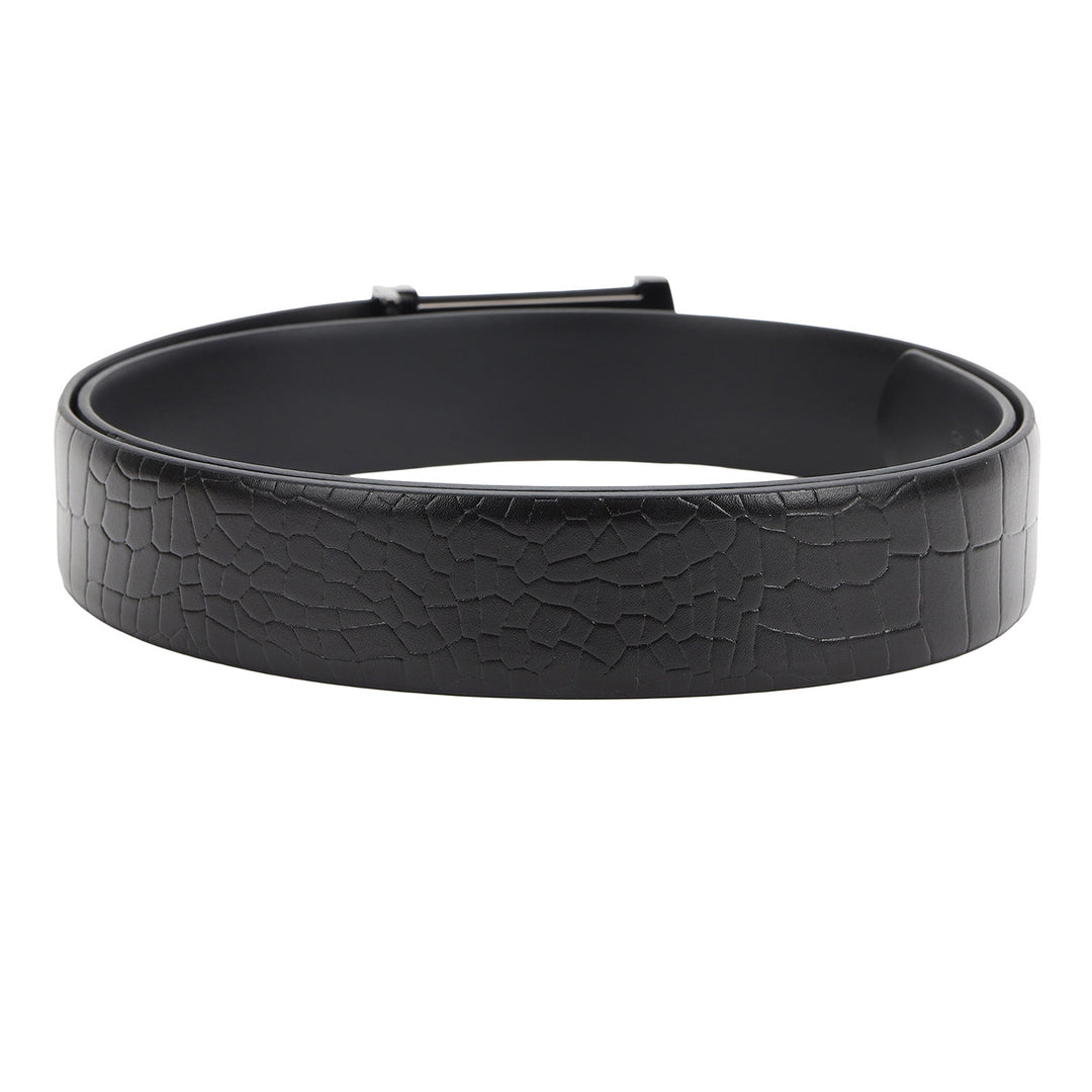 Formal Croco Leather Mens Belt-BLACK