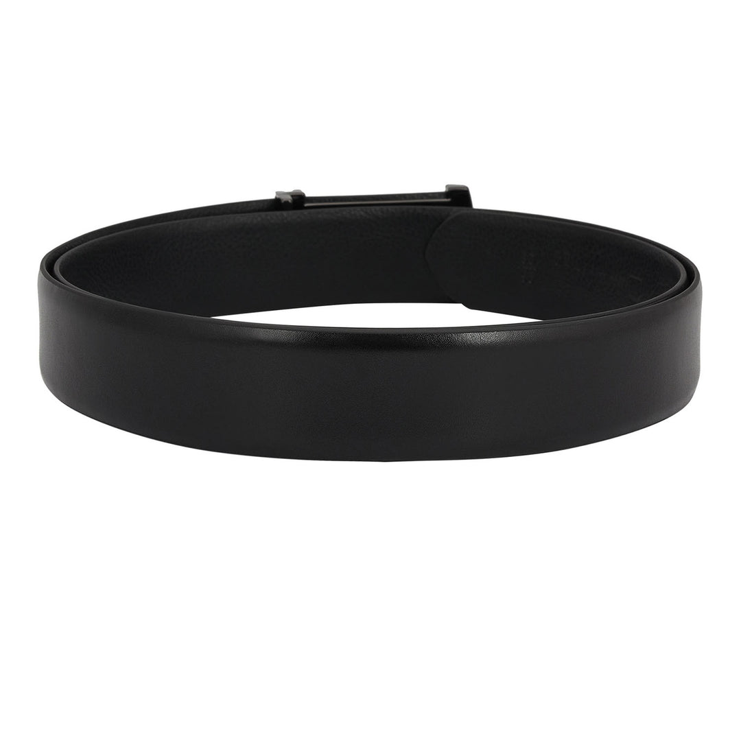 Formal Plain Leather Mens Belt - Black