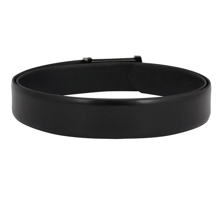 Formal Plain Leather Mens Belt - Black