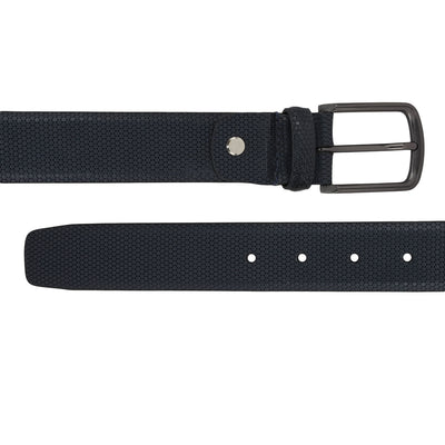 Casual Fish Leather Mens Belt - Navy