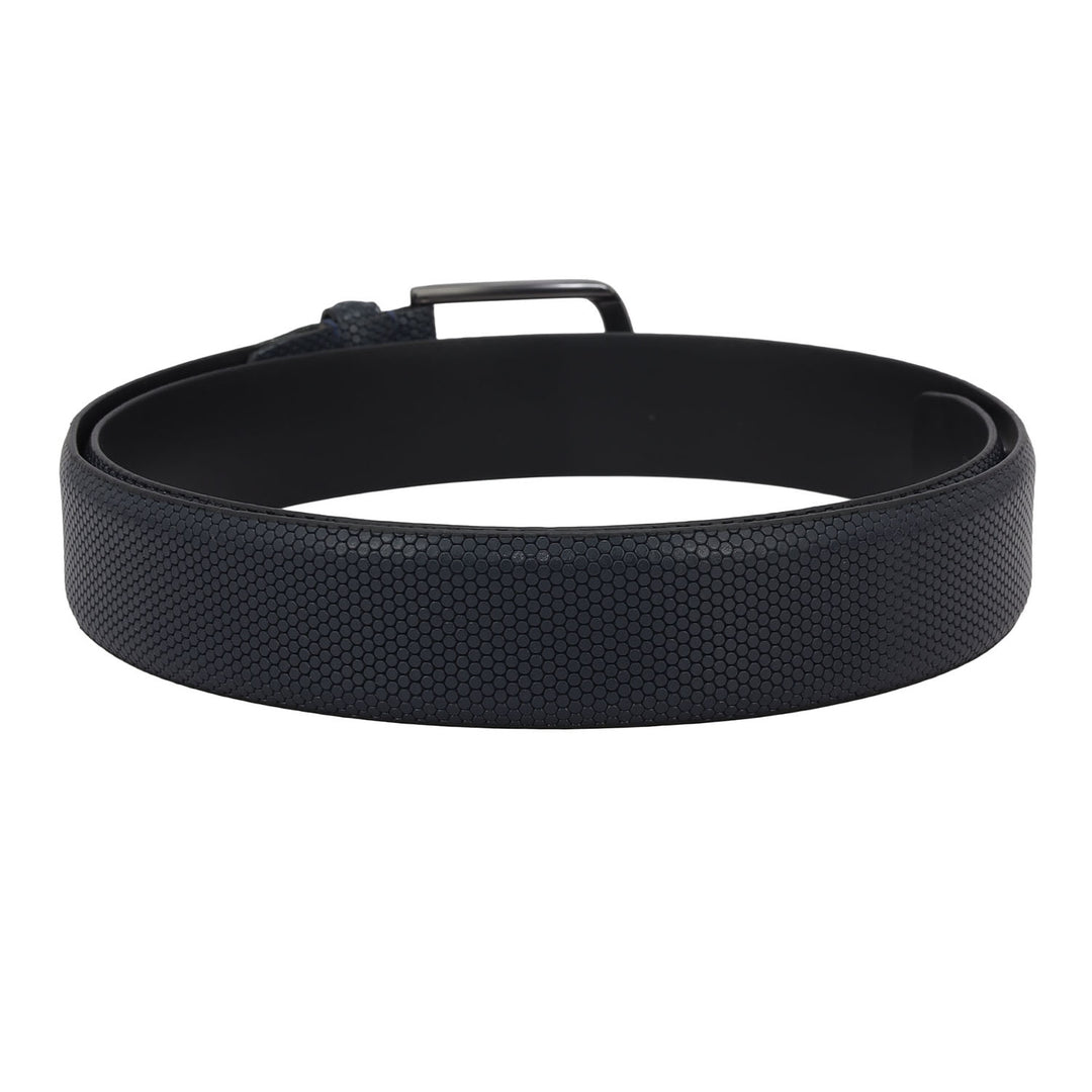 Casual Fish Leather Mens Belt - Navy