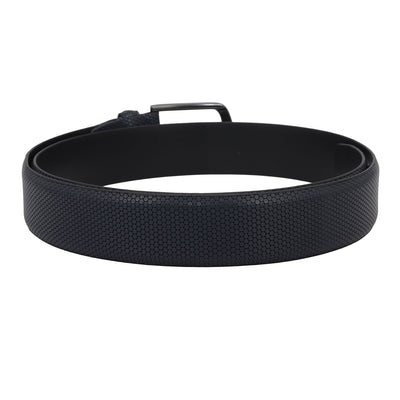 Casual Fish Leather Mens Belt - Navy