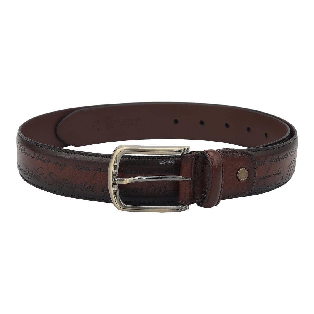 Casual Signato Leather Mens Belt-Cognac