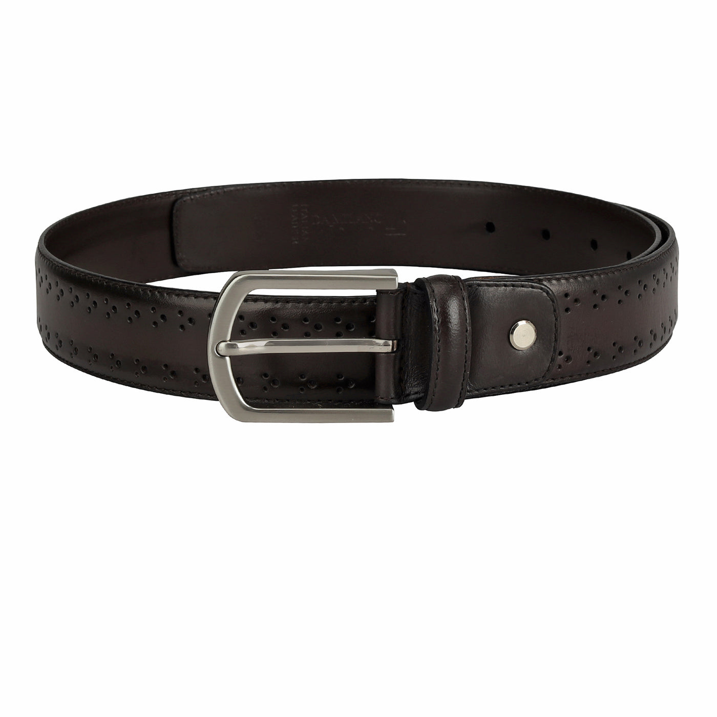 Casual Pun Leather Mens Belt - Brown