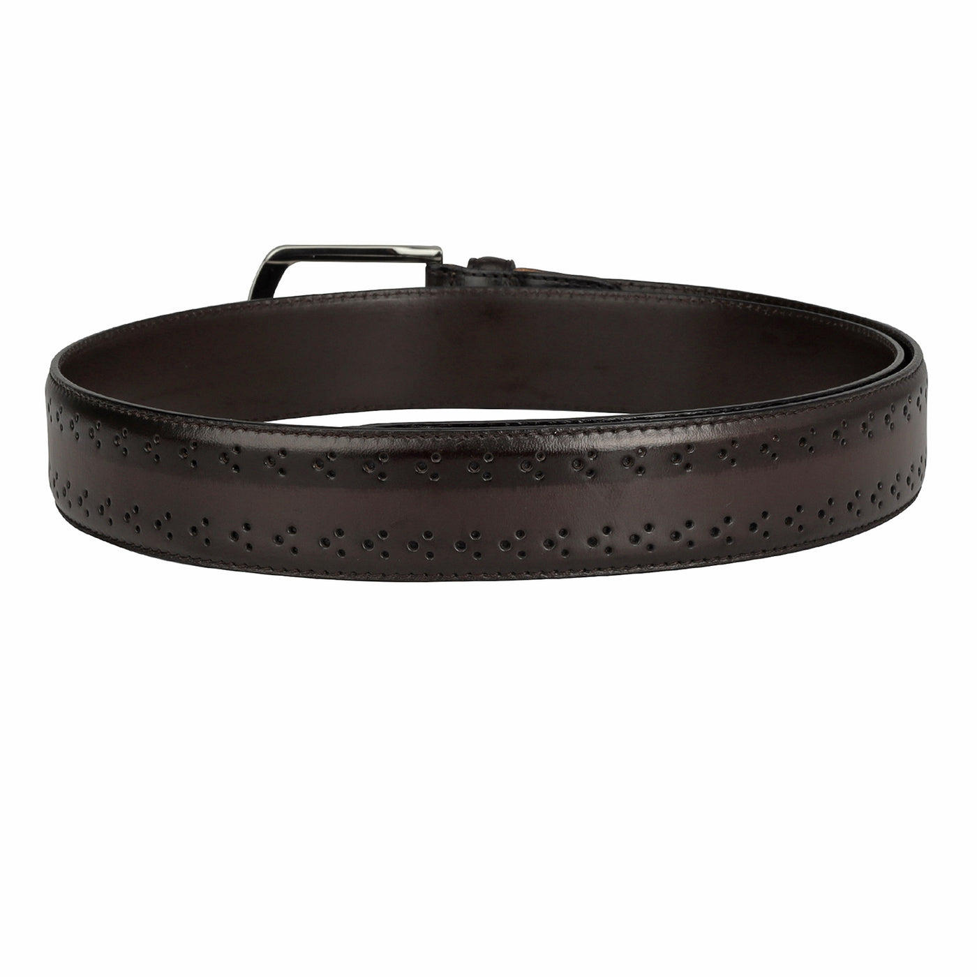 Casual Pun Leather Mens Belt - Brown