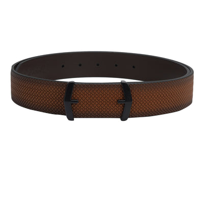 Casual Mat-Emboss Leather Mens Belt