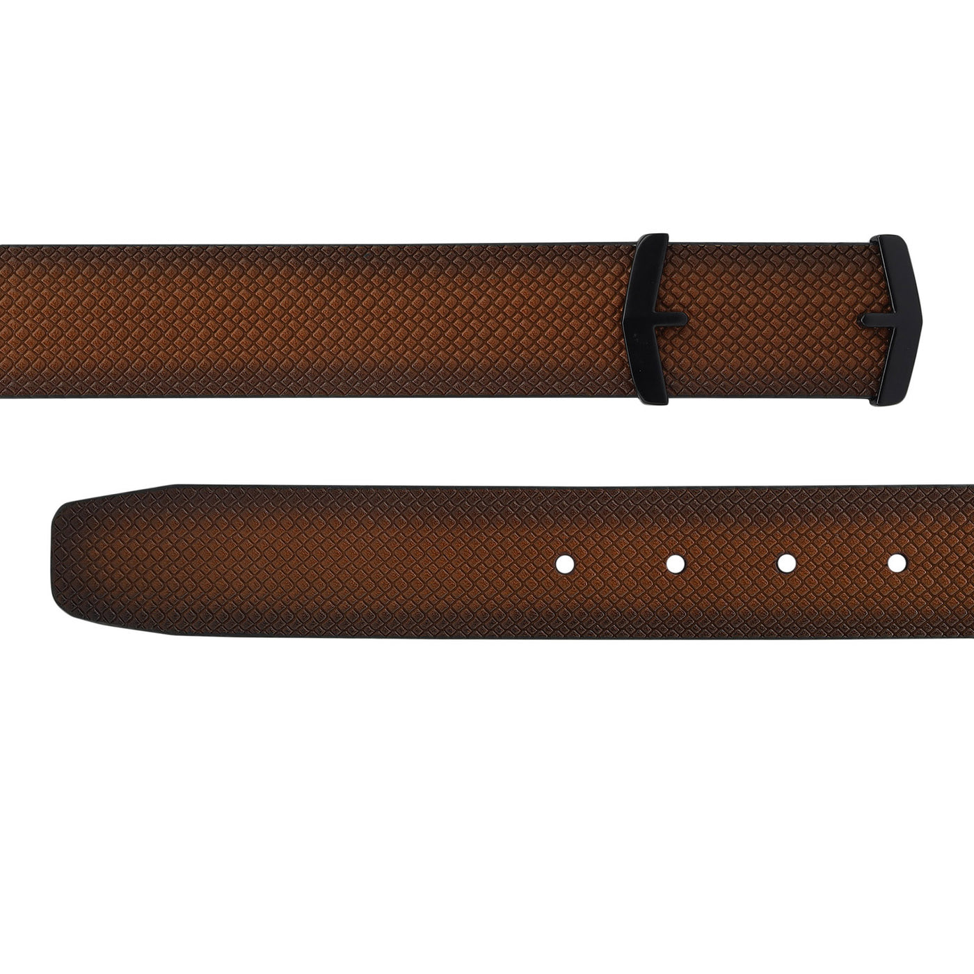 Casual Mat-Emboss Leather Mens Belt