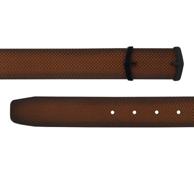 Casual Mat-Emboss Leather Mens Belt