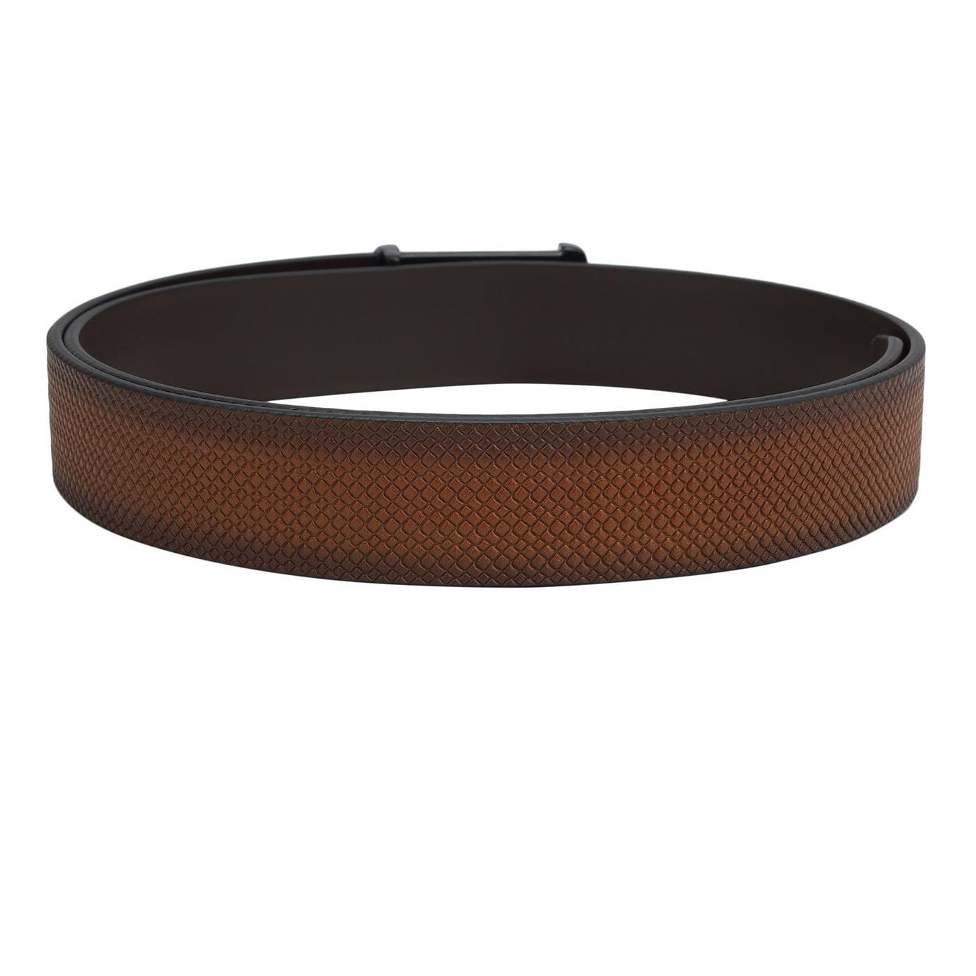 Casual Mat-Emboss Leather Mens Belt