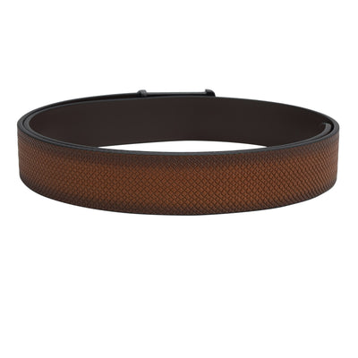 Casual Mat-Emboss Leather Mens Belt