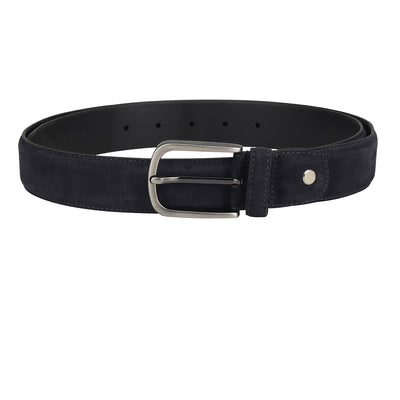 Casual Suede Leather Mens Belt - Blue