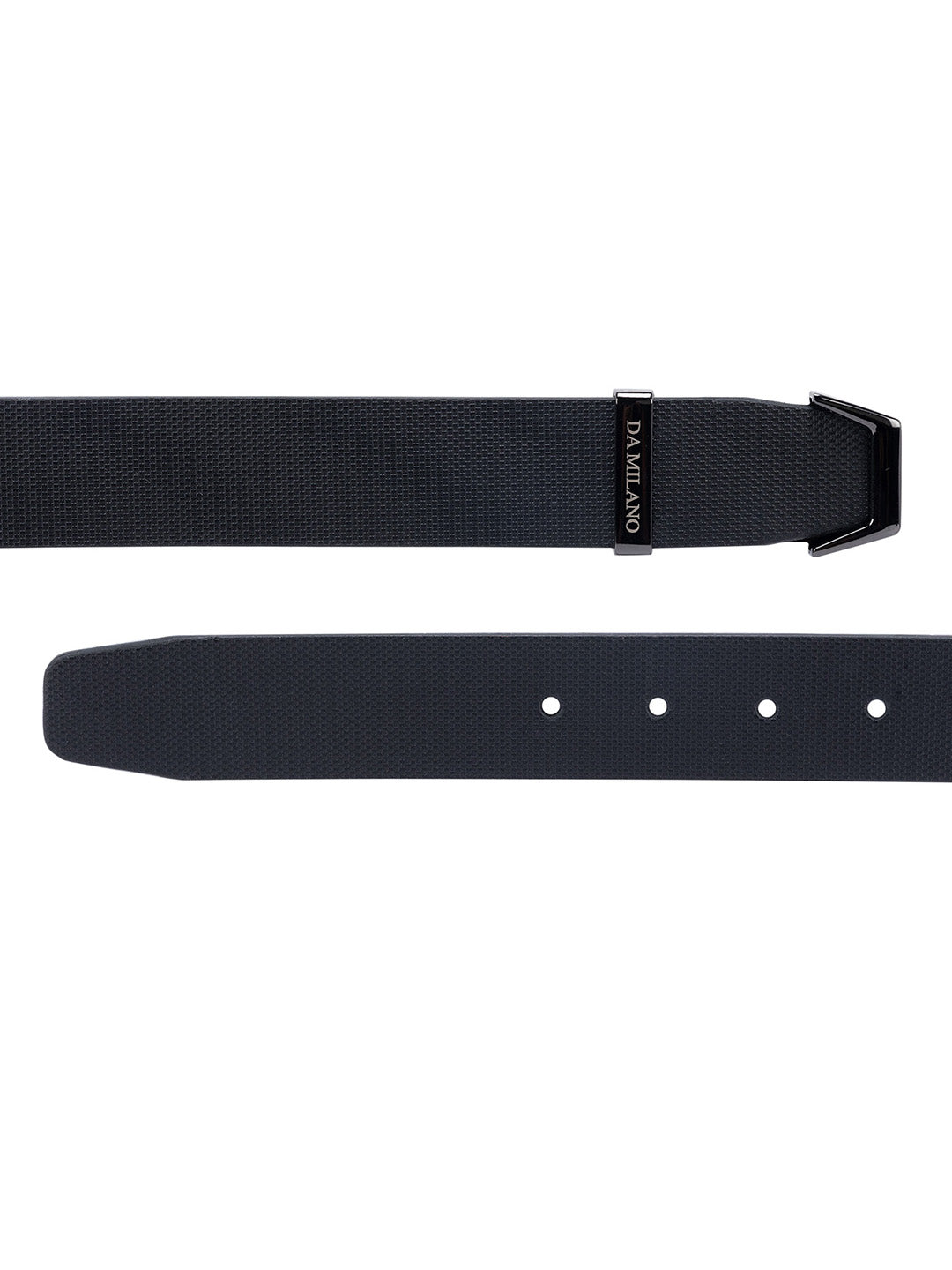 Casual Fish Leather Mens Belt - Black