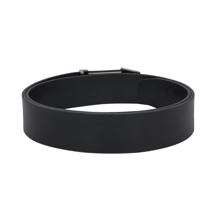 Formal Embossed Leather Mens Belt - Black
