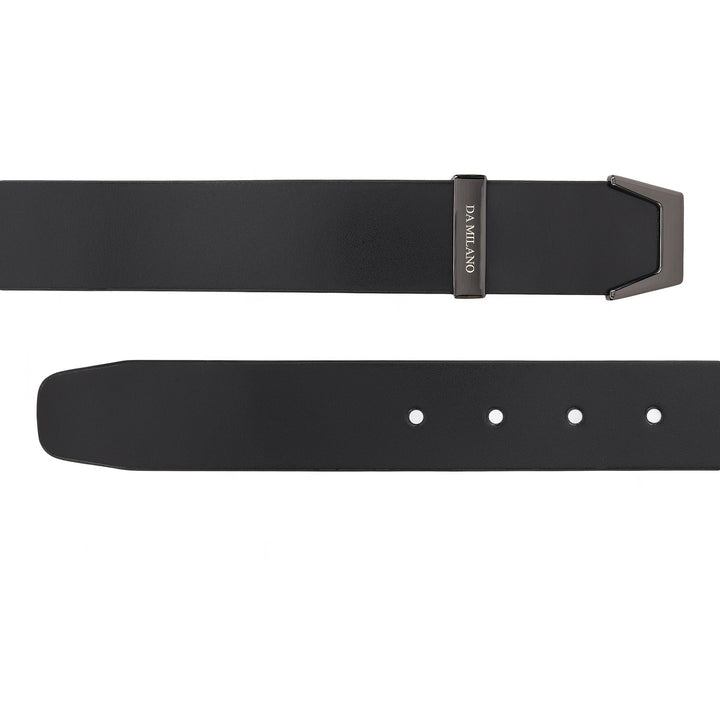 Formal Plain Leather Mens Belt-BLACK