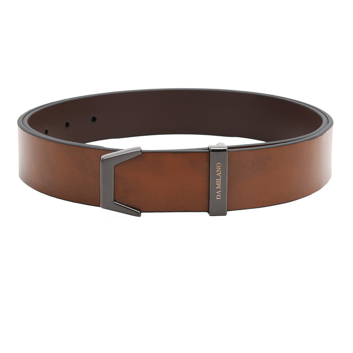 Formal Plain Leather Mens Belt-COGNAC