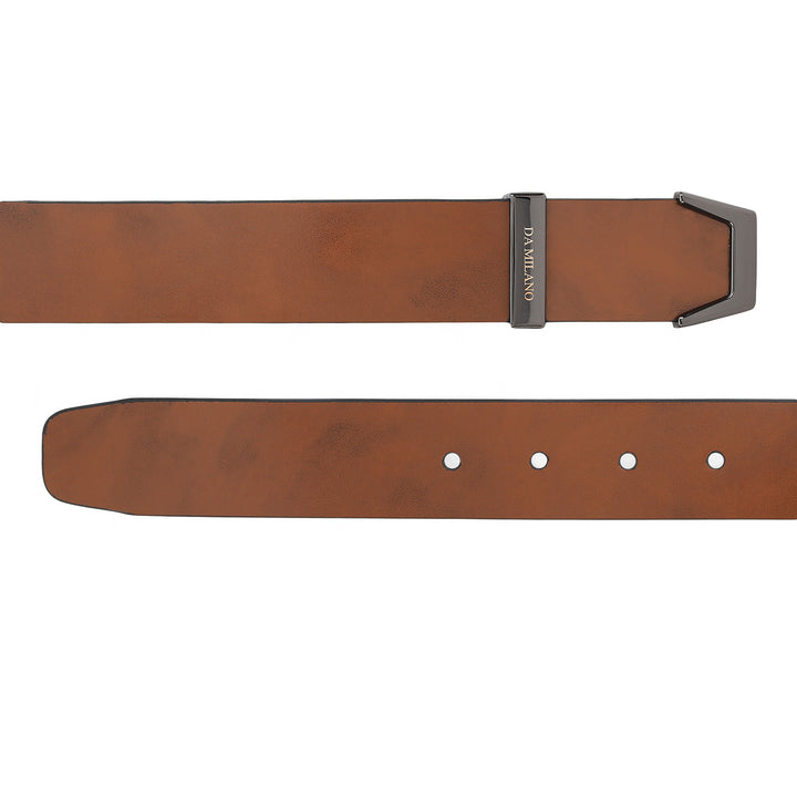 Formal Plain Leather Mens Belt-COGNAC