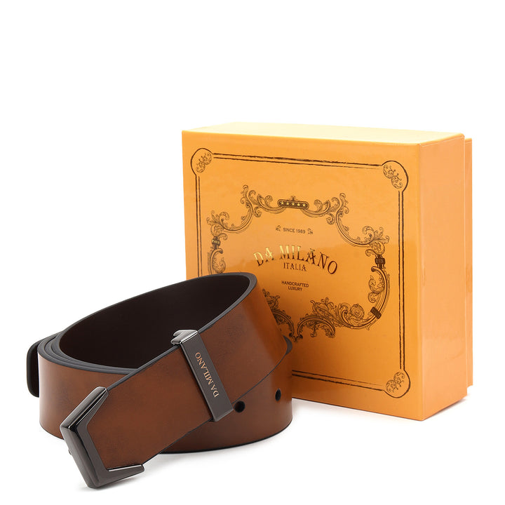 Formal Plain Leather Mens Belt-COGNAC