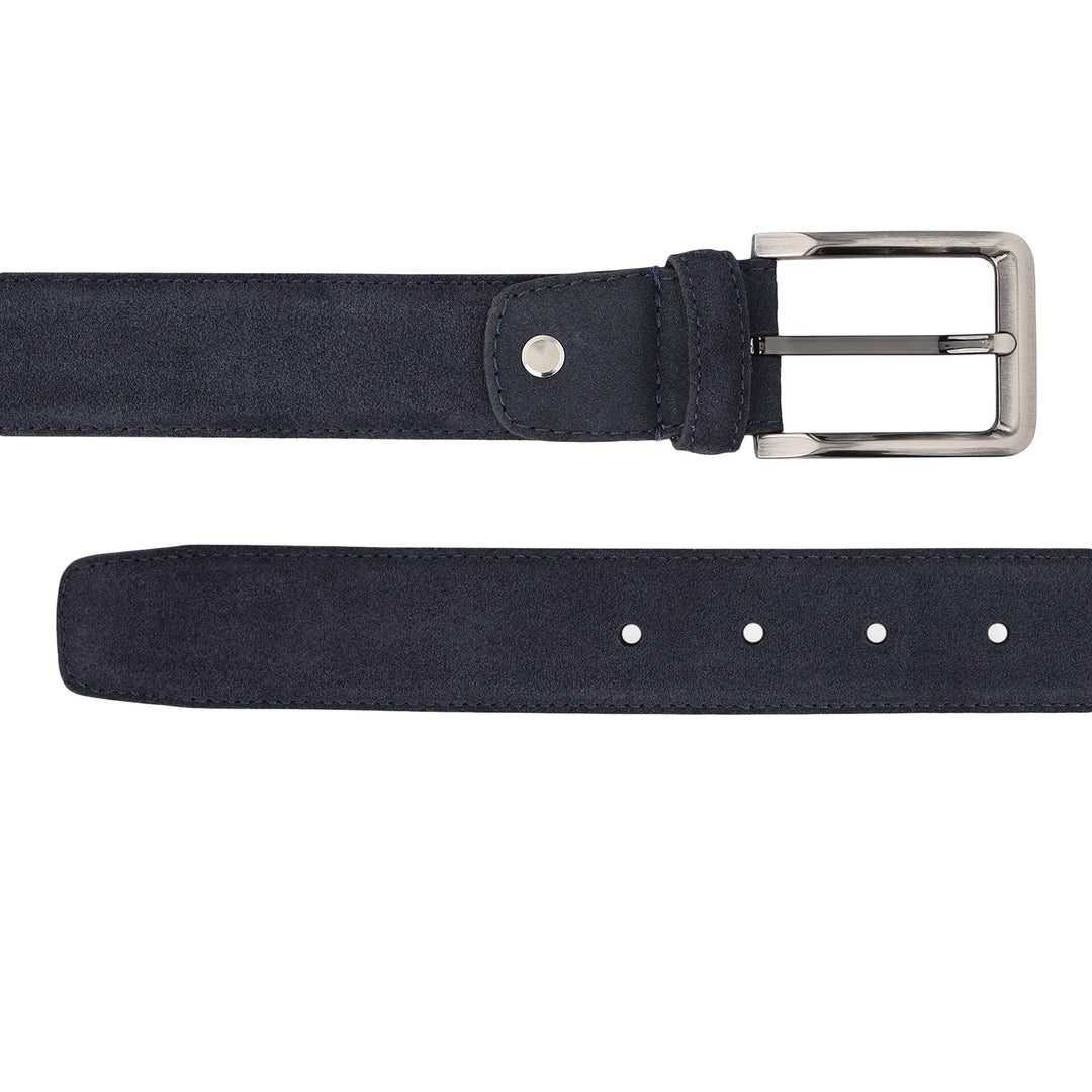Casual Suede Leather Mens Belt-BLUE