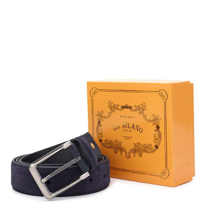 Casual Suede Leather Mens Belt-BLUE