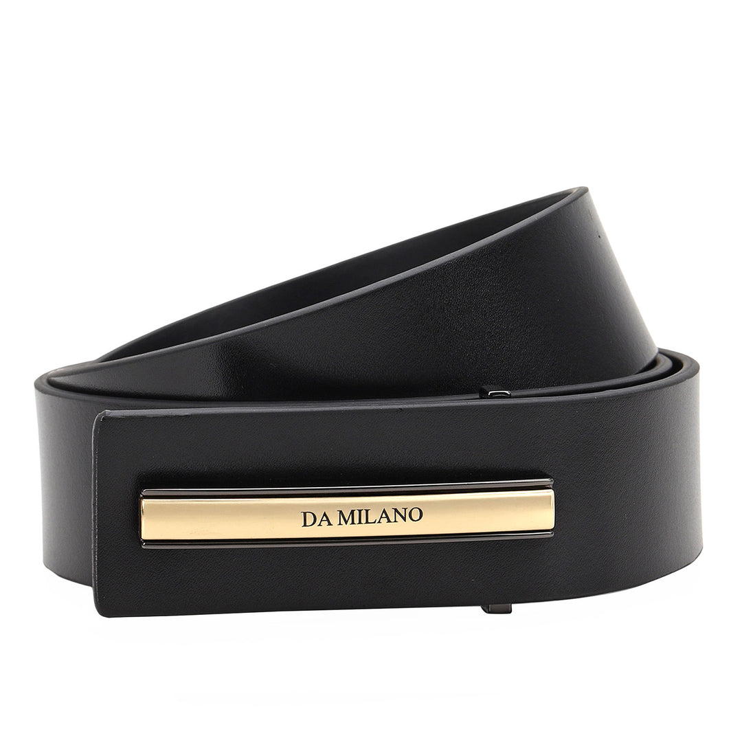 Formal Plain Leather Mens Belt-BLACK