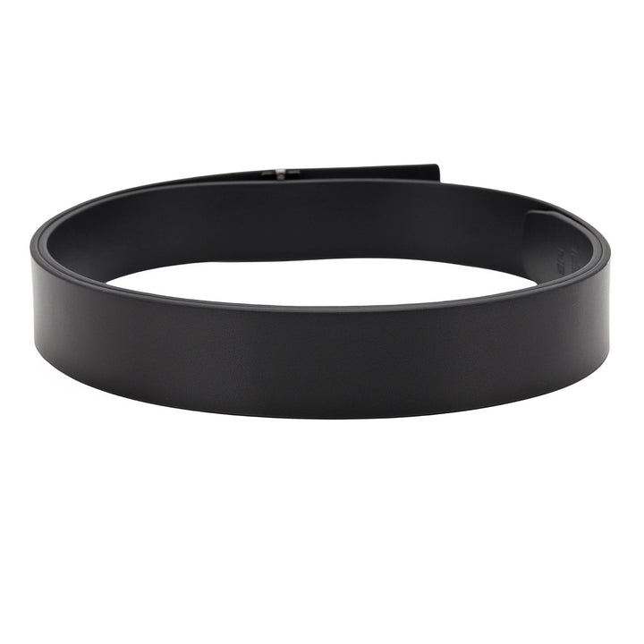Formal Plain Leather Mens Belt-BLACK