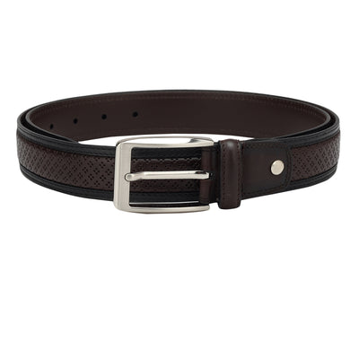 Casual Pun Leather Mens Belt - Brown