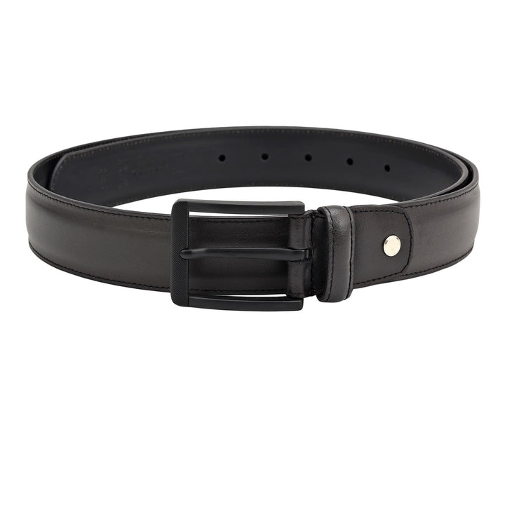Casual Plain Leather Mens Belt - Grey