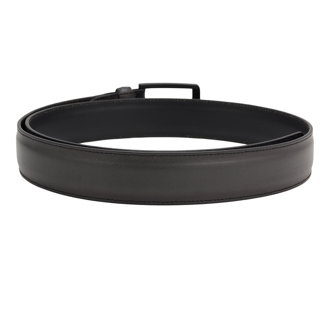 Casual Plain Leather Mens Belt - Grey
