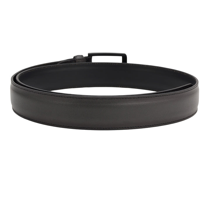 Casual Plain Leather Mens Belt - Grey
